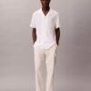 Pantaloni cargo dritti e comodi in lino e cotone Pantaloni cargo dritti e comodi in lino e cotone