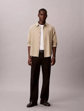 Pantaloni cargo dritti in cotone elasticizzato anni ’90