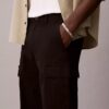 Pantaloni cargo dritti in cotone elasticizzato anni ’90