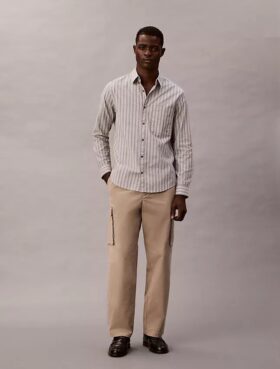 Pantaloni cargo dritti in cotone elasticizzato Cotton Stretch Pantaloni cargo dritti in cotone elasticizzato Cotton Stretch