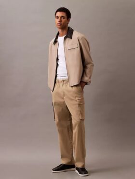 Pantaloni cargo dritti in cotone elasticizzato Cotton Stretch
