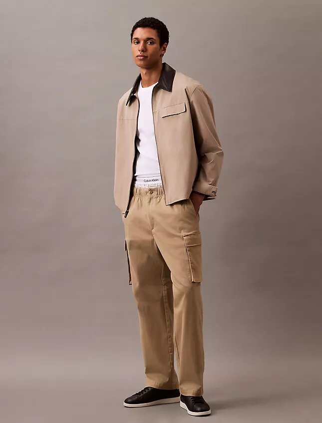 Pantaloni cargo dritti in cotone elasticizzato Cotton Stretch Pantaloni cargo dritti in cotone elasticizzato Cotton Stretch