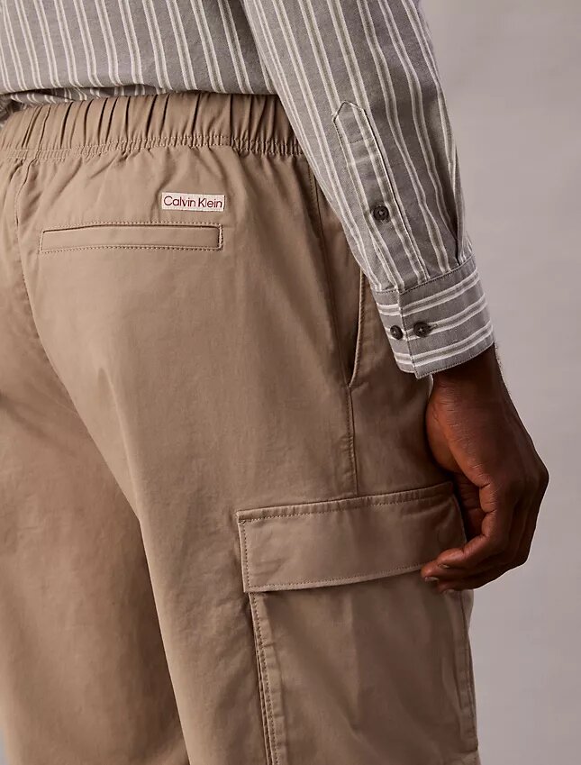 Pantaloni cargo dritti in cotone elasticizzato Cotton Stretch Pantaloni cargo dritti in cotone elasticizzato Cotton Stretch