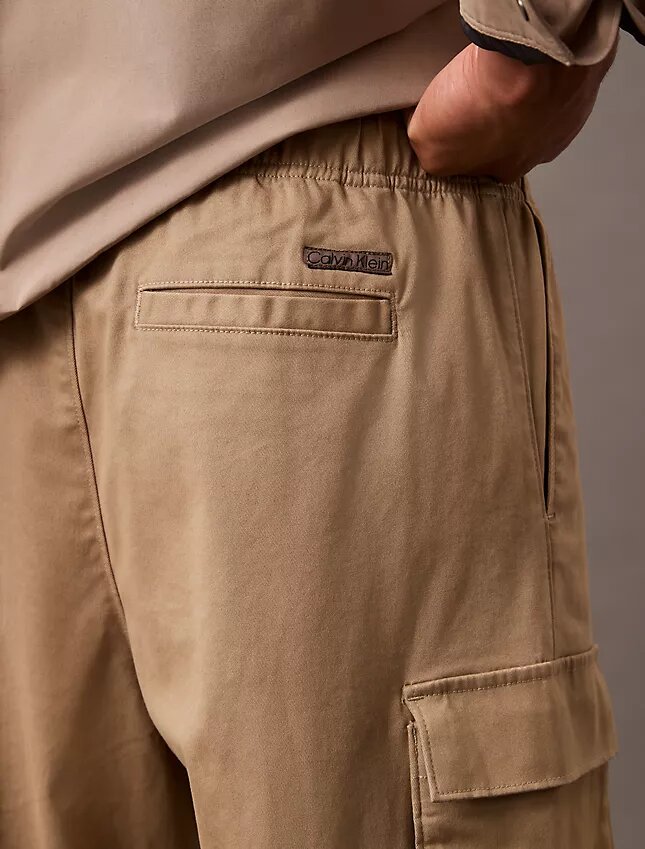 Pantaloni cargo dritti in cotone elasticizzato Cotton Stretch Pantaloni cargo dritti in cotone elasticizzato Cotton Stretch
