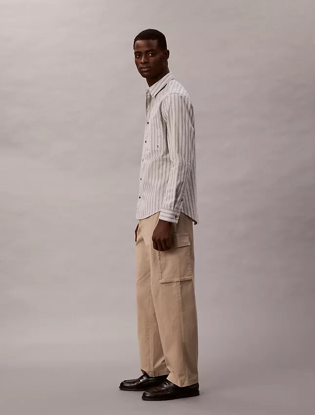 Pantaloni cargo dritti in cotone elasticizzato Cotton Stretch Pantaloni cargo dritti in cotone elasticizzato Cotton Stretch