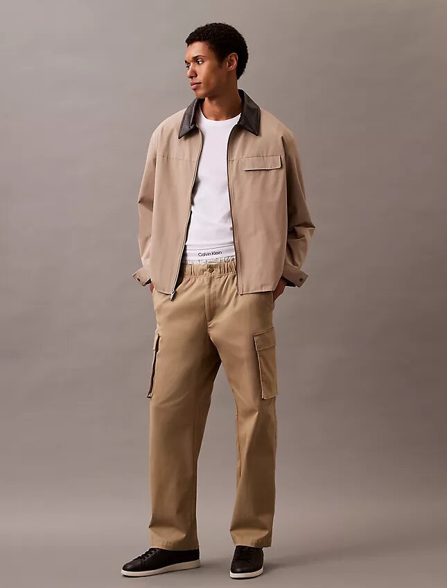 Pantaloni cargo dritti in cotone elasticizzato Cotton Stretch Pantaloni cargo dritti in cotone elasticizzato Cotton Stretch