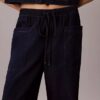 Pantaloni cargo in cotone e lyocell con elastico in vita