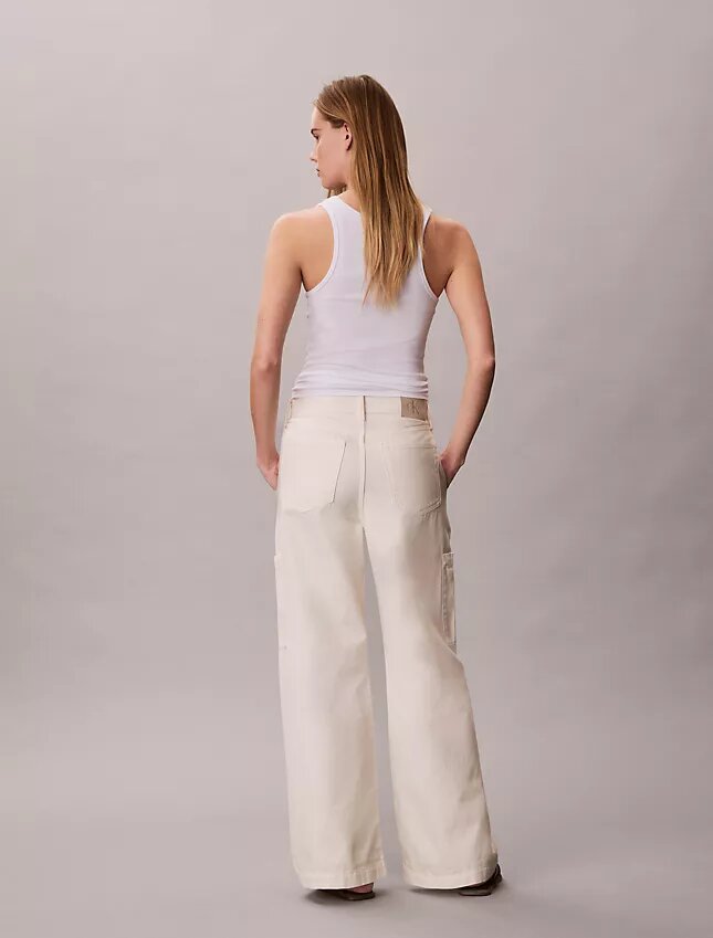 Pantaloni cargo in Denim dal taglio morbido Pantaloni cargo in Denim dal taglio morbido