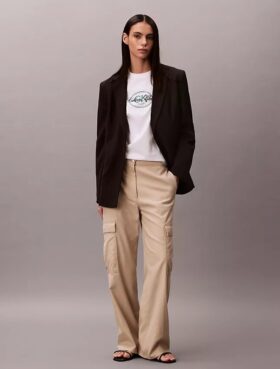 Pantaloni cargo in morbido twill
