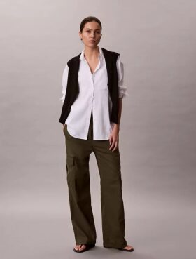 Pantaloni cargo in morbido twill