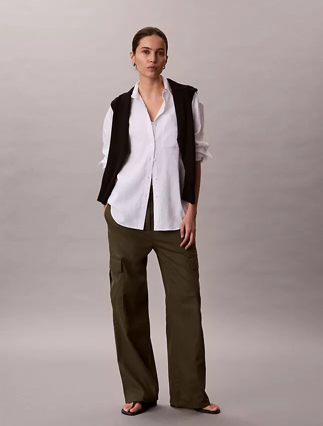 Pantaloni cargo in morbido twill Pantaloni cargo in morbido twill