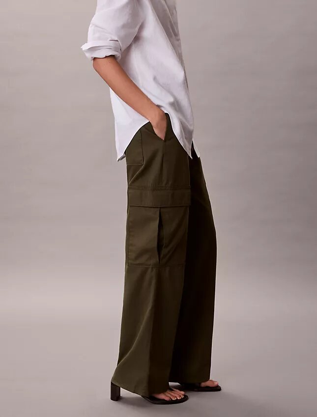 Pantaloni cargo in morbido twill Pantaloni cargo in morbido twill