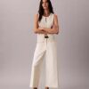 Pantaloni chino cropped a gamba larga Pantaloni chino cropped a gamba larga