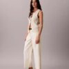 Pantaloni chino cropped a gamba larga Pantaloni chino cropped a gamba larga