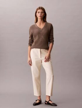 Pantaloni chino dritti in cotone Cotton Stretch
