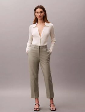 Pantaloni chino dritti in cotone Cotton Stretch