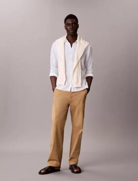 Pantaloni chino dritti in cotone Cotton Stretch 90S