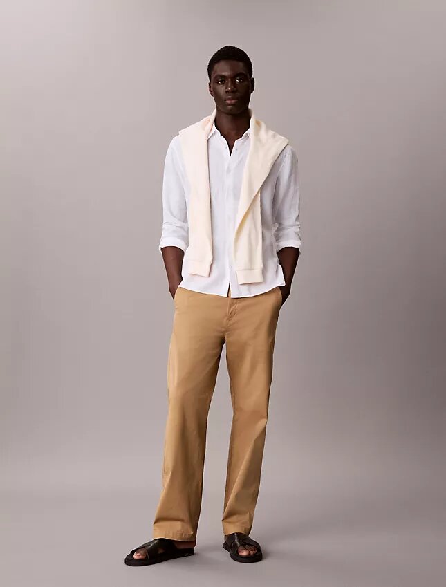 Pantaloni chino dritti in cotone Cotton Stretch 90S Pantaloni chino dritti in cotone Cotton Stretch 90S