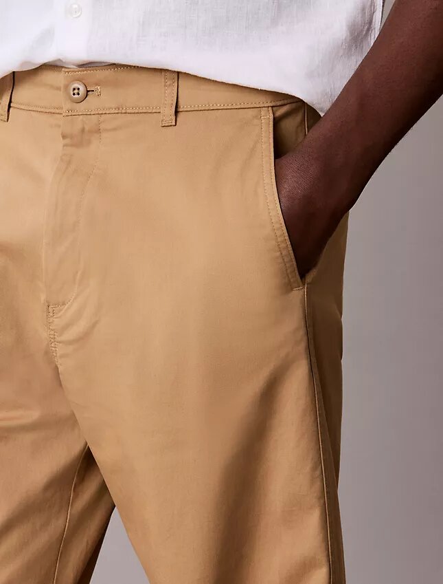 Pantaloni chino dritti in cotone Cotton Stretch 90S Pantaloni chino dritti in cotone Cotton Stretch 90S
