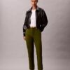 Pantaloni chino in cotone elasticizzato a vestibilità dritta Pantaloni chino in cotone elasticizzato a vestibilità dritta