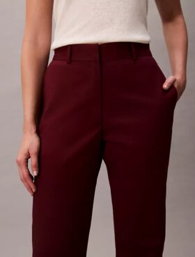 Pantaloni chino in cotone elasticizzato a vestibilità dritta