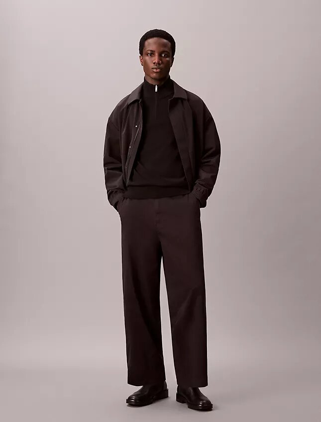 Pantaloni chino larghi in twill di cotone Cotton Stretch Pantaloni chino larghi in twill di cotone Cotton Stretch