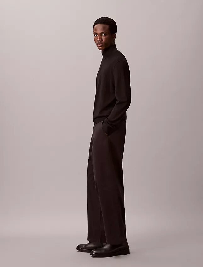 Pantaloni chino larghi in twill di cotone Cotton Stretch Pantaloni chino larghi in twill di cotone Cotton Stretch