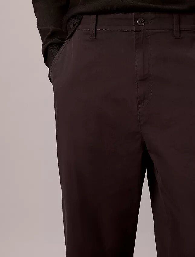 Pantaloni chino larghi in twill di cotone Cotton Stretch Pantaloni chino larghi in twill di cotone Cotton Stretch