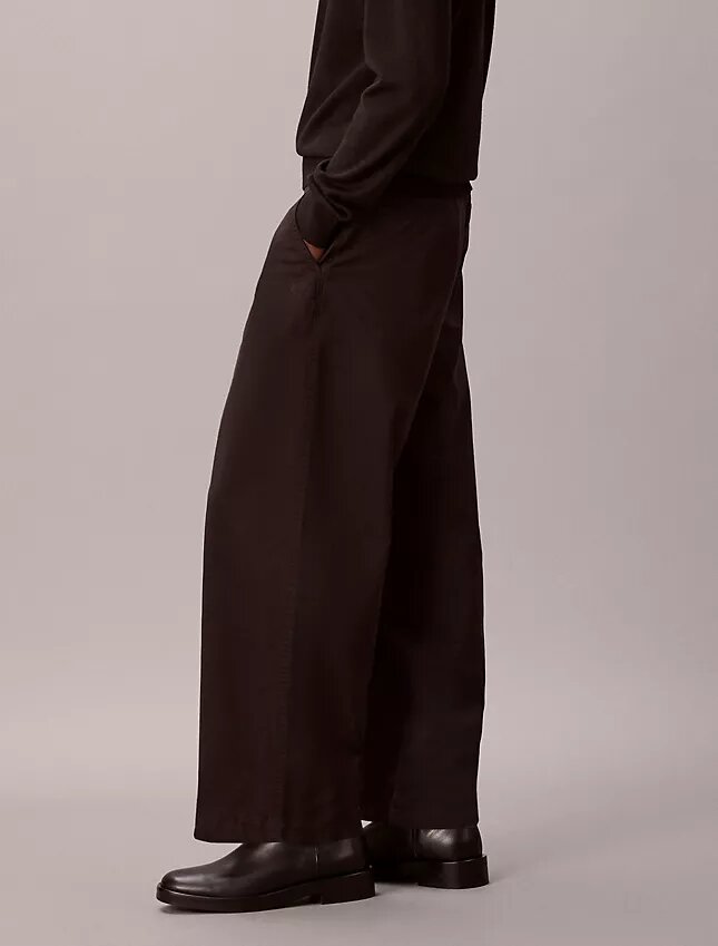 Pantaloni chino larghi in twill di cotone Cotton Stretch Pantaloni chino larghi in twill di cotone Cotton Stretch