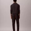 Pantaloni chino slim a zampa in raso di cotone Pantaloni chino slim a zampa in raso di cotone