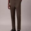 Pantaloni chino slim a zampa in raso di cotone Pantaloni chino slim a zampa in raso di cotone