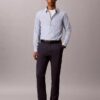 Pantaloni chino slim in raso di cotone Pantaloni chino slim in raso di cotone