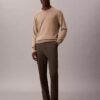 Pantaloni chino slim in raso di cotone Pantaloni chino slim in raso di cotone