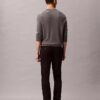 Pantaloni chino slim in raso di cotone Pantaloni chino slim in raso di cotone