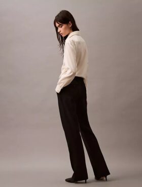 Pantaloni classici in gabardine di lana