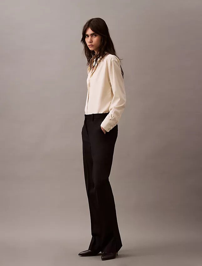 Pantaloni classici in gabardine di lana Pantaloni classici in gabardine di lana