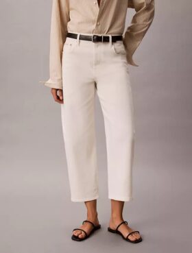Pantaloni cropped a zampa