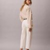 Pantaloni cropped a zampa