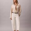 Pantaloni cropped a zampa