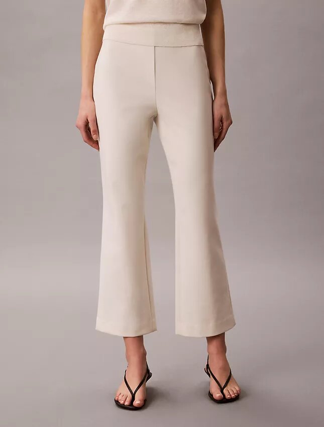Pantaloni cropped a zampa in ponte Pantaloni cropped a zampa in ponte