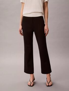 Pantaloni cropped a zampa in ponte
