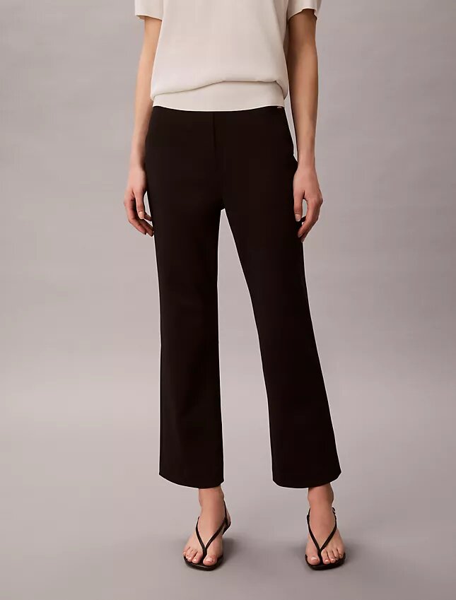 Pantaloni cropped a zampa in ponte Pantaloni cropped a zampa in ponte