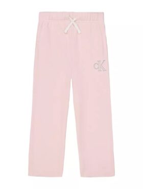 Pantaloni da casa in pile con logo da bambina