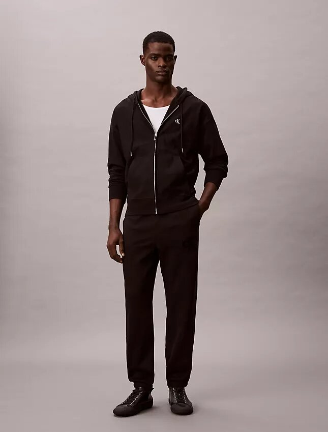 Pantaloni da jogging con toppa Monogram in pile Pantaloni da jogging con toppa Monogram in pile