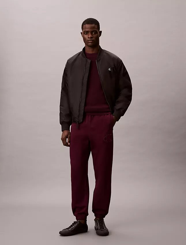 Pantaloni da jogging con toppa Monogram in pile Pantaloni da jogging con toppa Monogram in pile