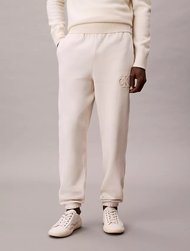 Pantaloni da jogging con toppa Monogram in pile Pantaloni da jogging con toppa Monogram in pile