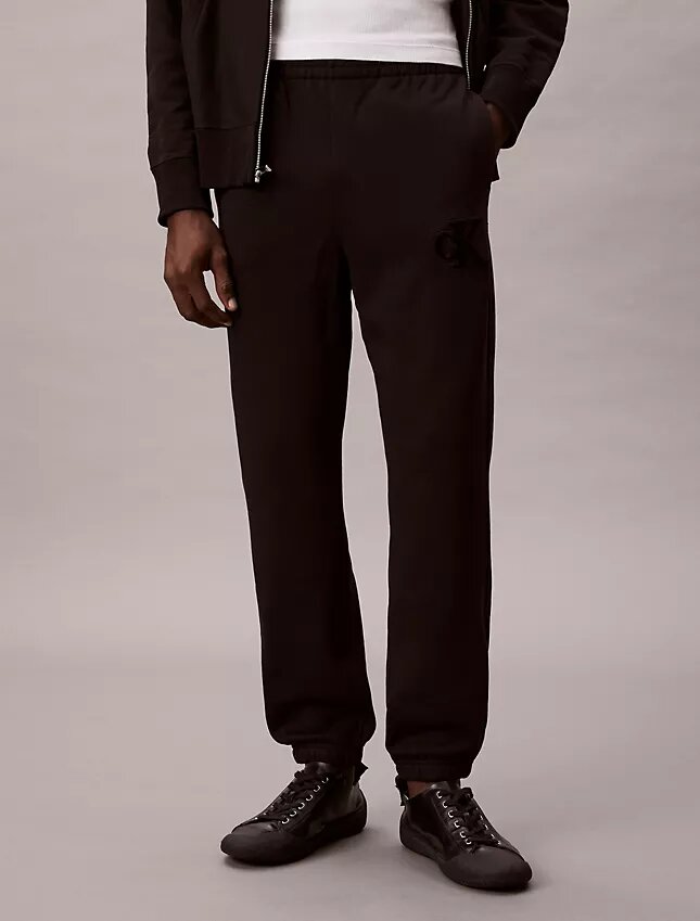 Pantaloni da jogging con toppa Monogram in pile Pantaloni da jogging con toppa Monogram in pile
