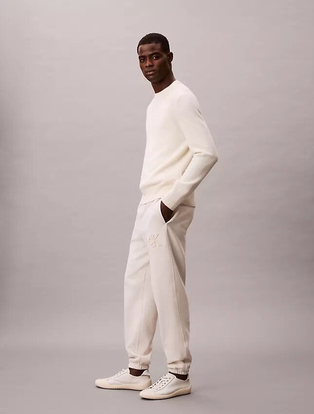 Pantaloni da jogging con toppa Monogram in pile Pantaloni da jogging con toppa Monogram in pile