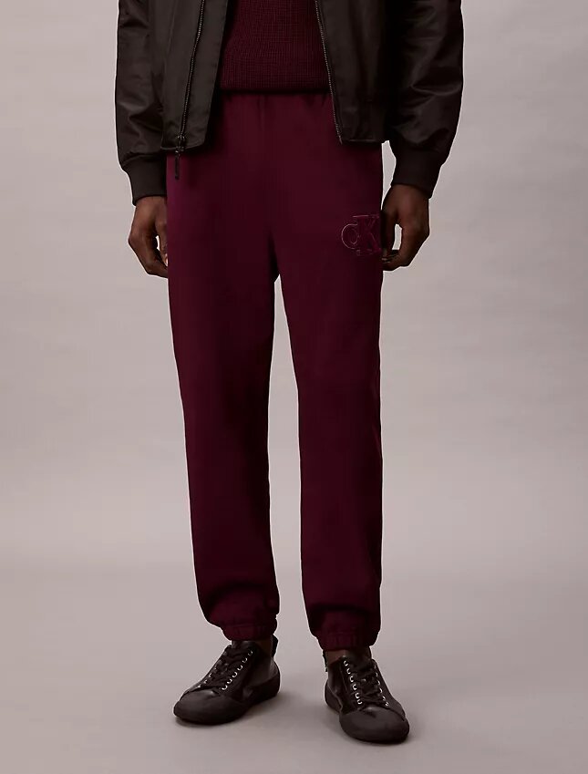 Pantaloni da jogging con toppa Monogram in pile Pantaloni da jogging con toppa Monogram in pile