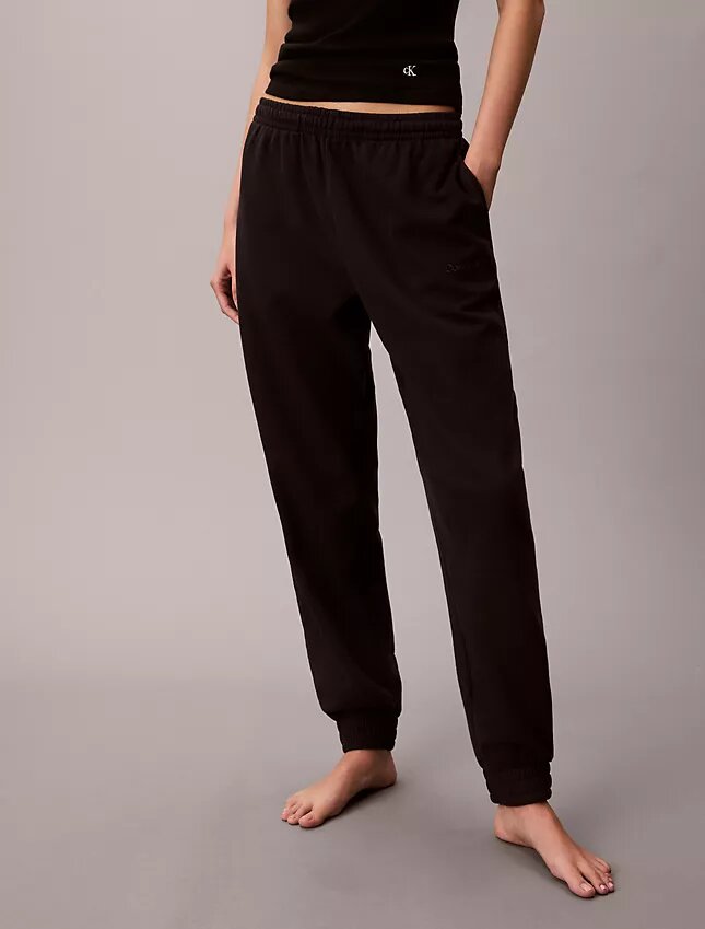 Pantaloni da jogging da notte in misto spugna di cotone Pantaloni da jogging da notte in misto spugna di cotone
